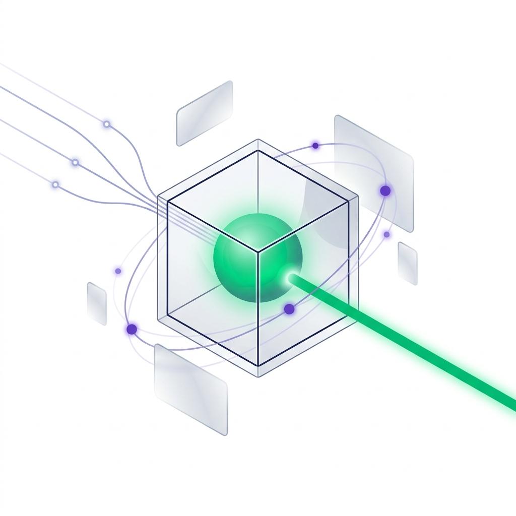 AI decision engine concept illustration