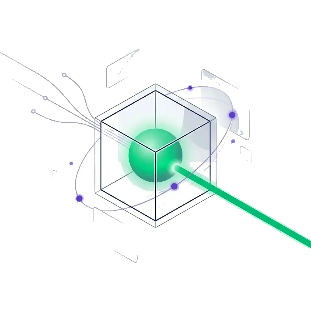 AI decision engine concept illustration