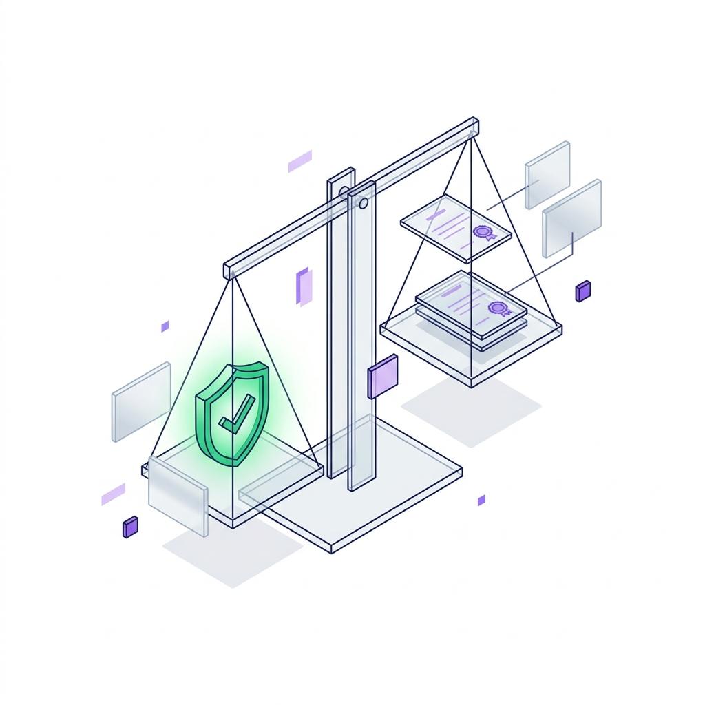 Trust and compliance concept illustration