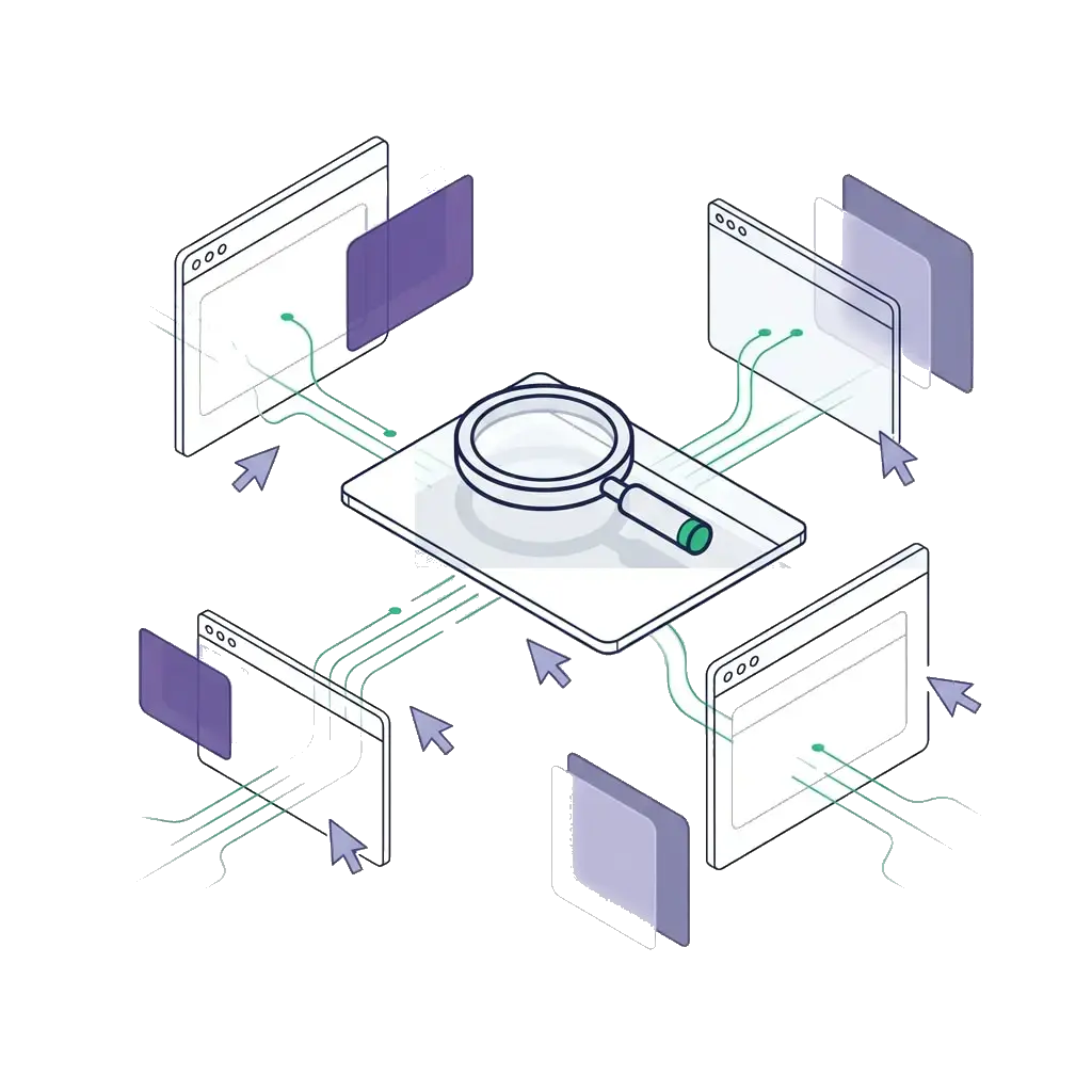 Owned media network concept illustration